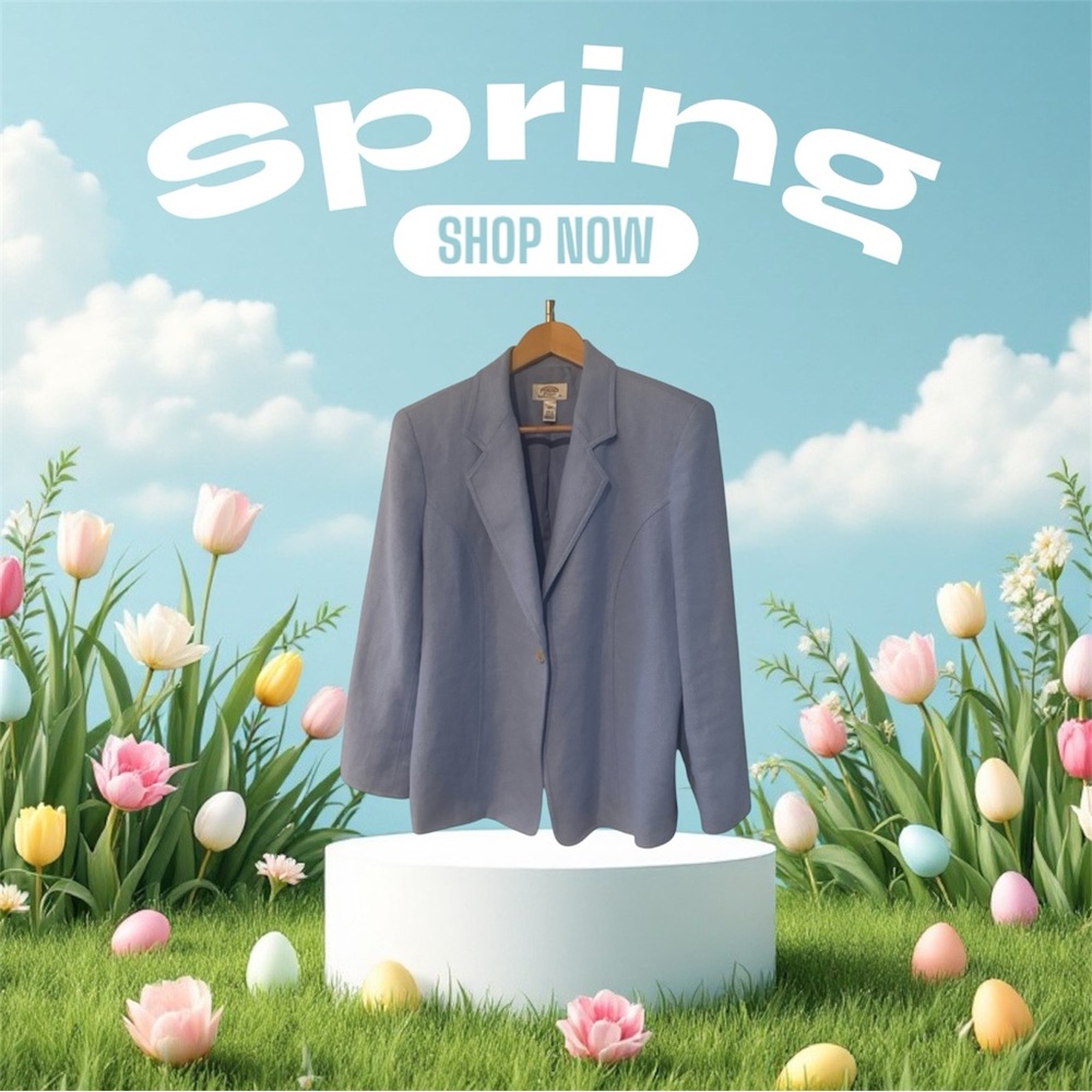 Talbots Women's Blazer - Light Blue